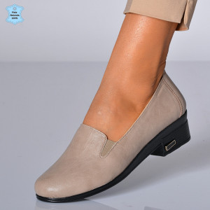 Pantofi Cu Toc Piele Naturala Rossa Nude-Need 4 Shoes