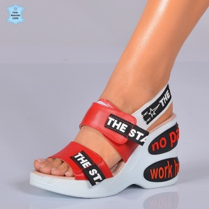 Sandale Dama Piele Naturala Biby Rosii- Need 4 Shoes