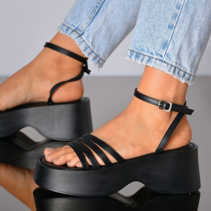 Sandale Cu Platforma Dianira Negre- Need 4 Shoes