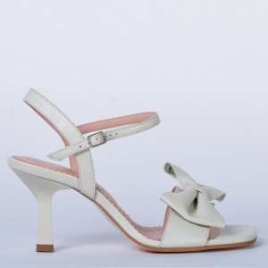 Sandale cu toc Piele Naturala Corina Bej- Need 4 Shoes