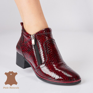 Botine Piele Naturala Adalia Bordo- Need 4 Shoes