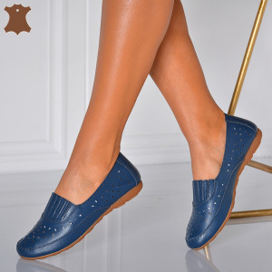Pantofi Dama Piele Naturala Celia Navy - Need 4 Shoes