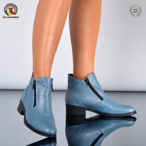 Ghete Dama Piele Naturala Bety Albastre- Need 4 Shoes
