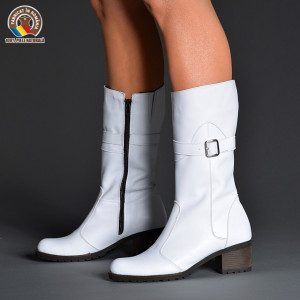 Cizme Dama Piele Naturala Issac Albe - Need 4 Shoes