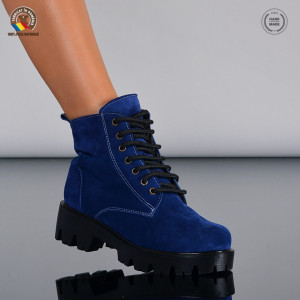 Ghete Dama Piele Naturala Maryn Navy- Need 4 Shoes