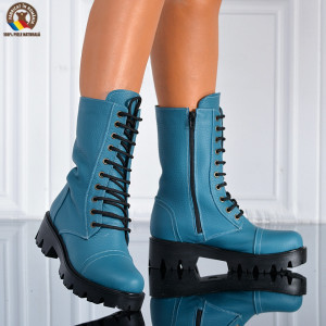 Cizme Dama Piele Naturala Maryn 2 Turcoaz- Need 4 Shoes