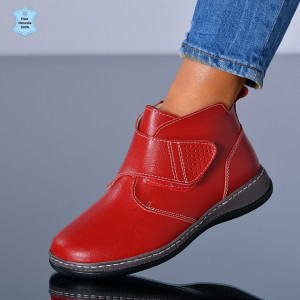 Ghete Dama Piele Naturala Nola Bordo- Need 4 Shoes