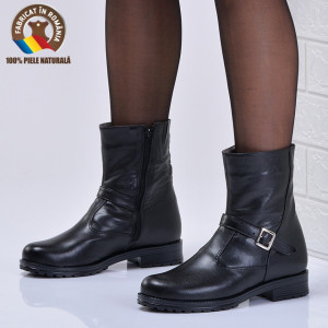 Ghete Dama Piele Naturala Opal Negre - Need 4 Shoes