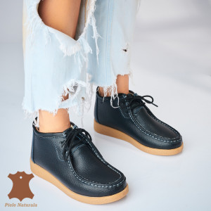 Ghete Dama Imblanite Piele Naturala Zora 2 Negre - Need 4 Shoes