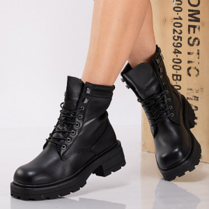 Ghete Dama Imblanite Kadri Negre - Need 4 Shoes