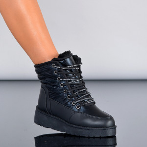Cizme Dama Imblanite Bertina Negre - Need 4 Shoes