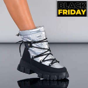 Cizme Dama Imblanite Moon Argintii- Need 4 Shoes