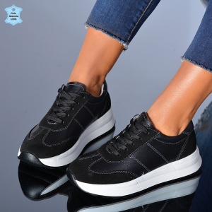Adidasi Dama Piele Naturala Maurina Negri- Need 4 Shoes