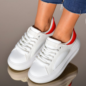 Adidasi Dama Jordy Alb/Rosu- Need 4 Shoes