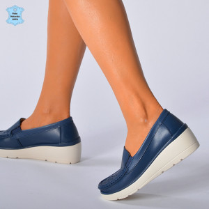 Pantofi Dama Piele Naturala Iuliana Navy- Need 4 Shoes