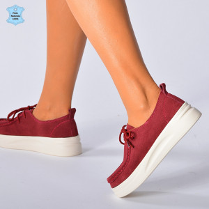 Pantofi Dama Piele Naturala Marllen Bordo- Need 4 Shoes