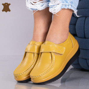 Pantofi Dama Piele Naturala Tokyo 2 Galbeni - Need 4 Shoes