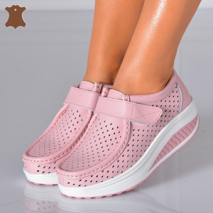 Pantofi Dama Piele Naturala Zena Roz- Need 4 Shoes