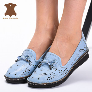 Pantofi Dama Piele Naturala Zigo Albastri- Need 4 Shoes