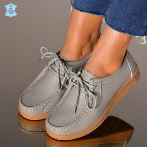 Pantofi Dama Piele Naturala Zora 3 Gri- Need 4 Shoes