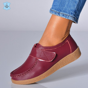 Pantofi Dama Piele Naturala Zora 4 Bordo- Need 4 Shoes