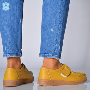 Pantofi Dama Piele Naturala Zora 4 Galbeni- Need 4 Shoes