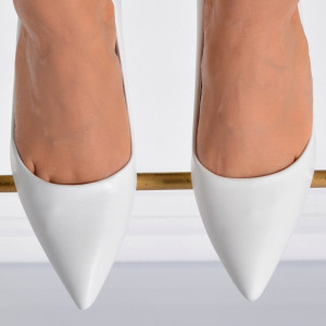Pantofi Cu Toc Dama Anita Albi- Need 4 Shoes