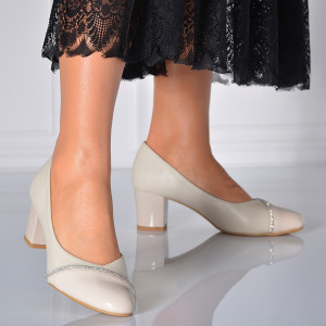Pantofi Cu Toc Dama Damiana Bej- Need 4 Shoes