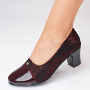 Pantofi Cu Toc Dama Draga Bordo- Need 4 Shoes