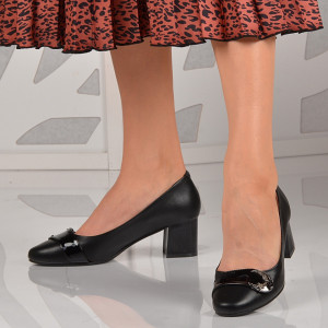 Pantofi Cu Toc Dama Hortensia Negri - Need 4 Shoes