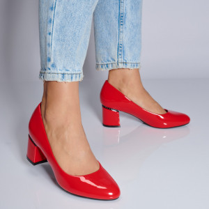 Pantofi Cu Toc Dama Luiza Rosii- Need 4 Shoes