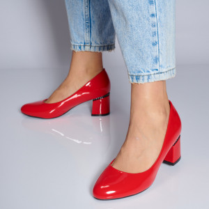 Pantofi Cu Toc Dama Luiza Rosii- Need 4 Shoes