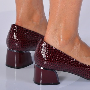 Pantofi Cu Toc Dama Malvina Bordo- Need 4 Shoes