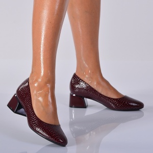 Pantofi Cu Toc Dama Malvina Bordo- Need 4 Shoes