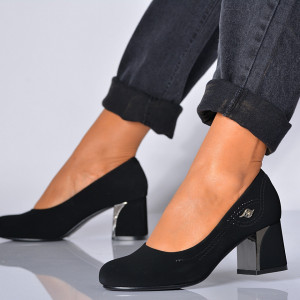 Pantofi Cu Toc Dama Mona Negri- Need 4 Shoes
