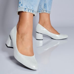 Pantofi Cu Toc Dama Nora Argintii- Need 4 Shoes