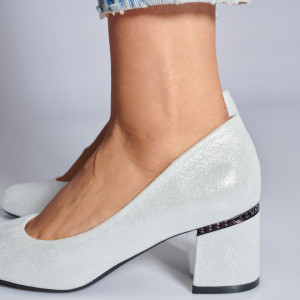 Pantofi Cu Toc Dama Nora Argintii- Need 4 Shoes