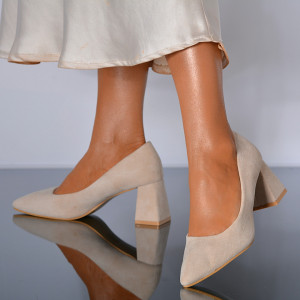 Pantofi Cu Toc Dama Sandruela Bej- Need 4 Shoes