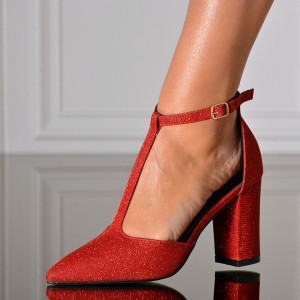Pantofi Cu Toc Dama Thea Bordo- Need 4 Shoes