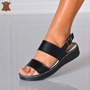 Sandale Dama Piele Naturala Germina Negre- Need 4 Shoes