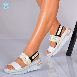 Sandale Dama Piele Naturala Mister Albe- Need 4 Shoes