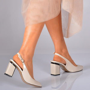 Sandale Dama Cu Toc Bella Bej- Need 4 Shoes