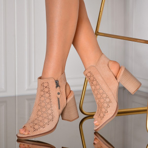 Sandale Dama Cu Toc Tania Nude- Need 4 Shoes