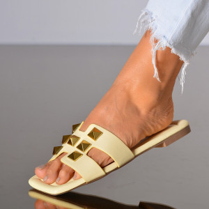 Papuci dama Katriel Galben Pai- Need 4 Shoes