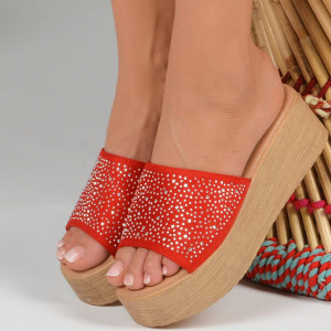 Papuci dama Leon Red - Need 4 Shoes