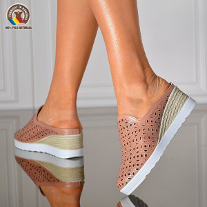 Saboti Medicinali Piele Naturala Liora Roz- Need 4 Shoes