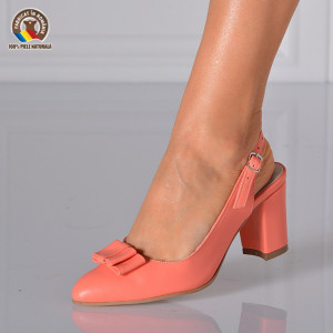 Pantofi cu toc Piele Naturala Arezzo Somon - Need 4 Shoes