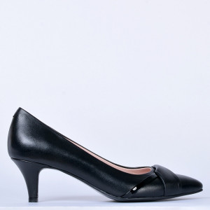 Pantofi Cu Toc Piele Naturala Denise Negri- Need 4 Shoes