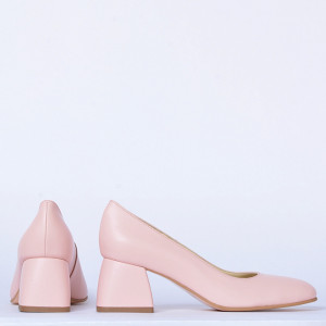 Pantofi Cu Toc Piele Naturala Idris Roz- Need 4 Shoes