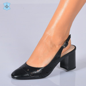 Pantofi cu toc Piele Naturala Jolyn Negri- Need 4 Shoes